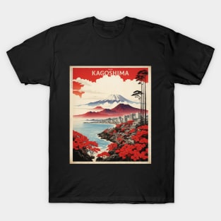 Kagoshima Japan Travel Vintage Tourism Poster T-Shirt